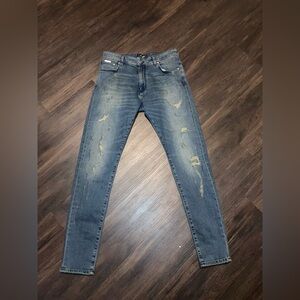 Represent Men's Distressed Blue Jeans skinny slim size 32